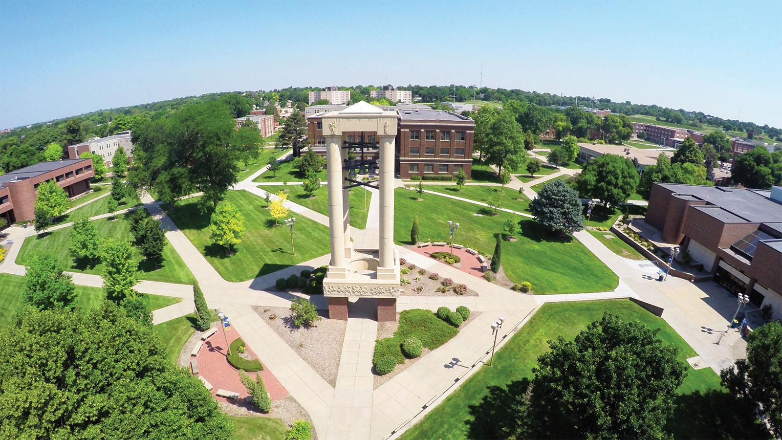 Bell tower drone shot